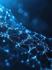 Obraz premium Abstract blue technology business or science background