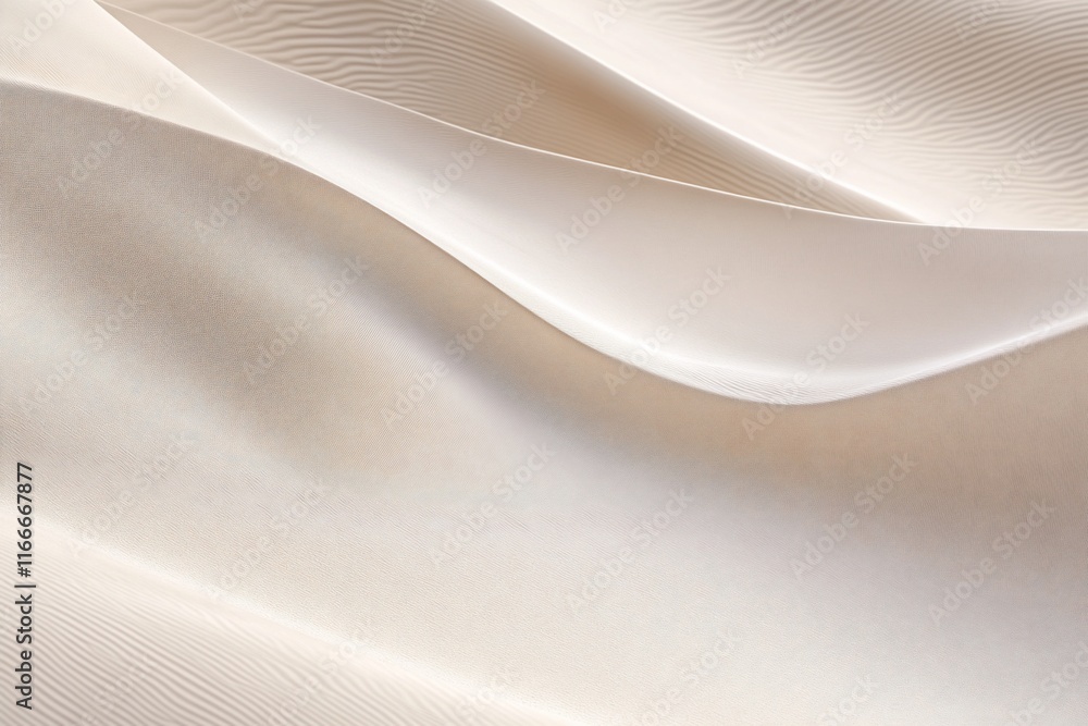 Poster soft, flowing beige fabric with subtle texture and elegant curves.
