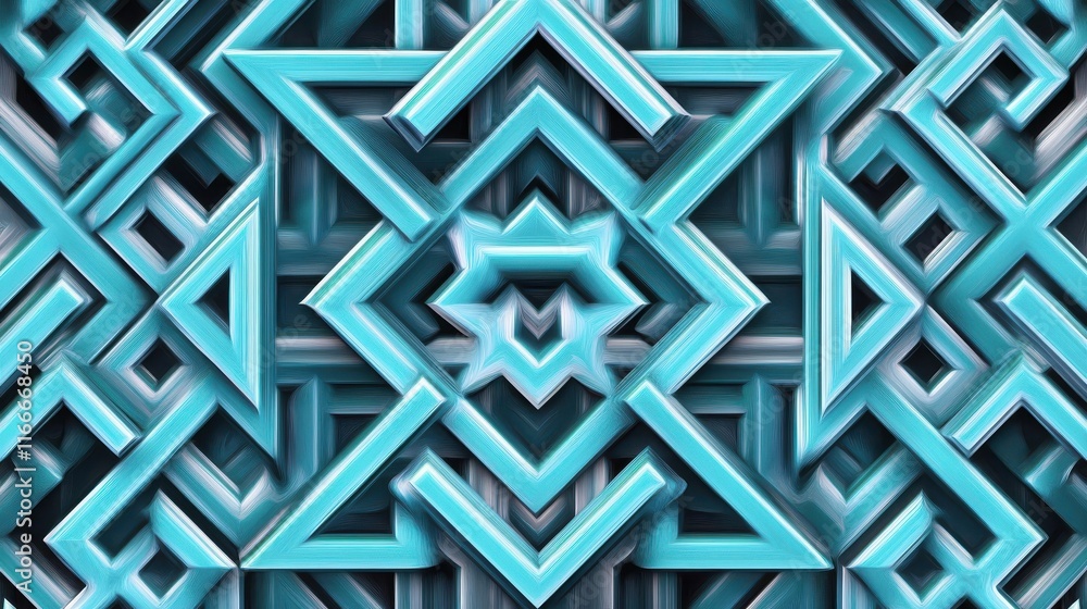 Poster abstract background consisting of triangle and geometric square shape and light blue seamless retro 