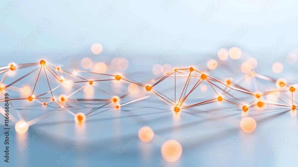 Poster a graphic illustration of a secure network connection with data packets flowing through a protected 
