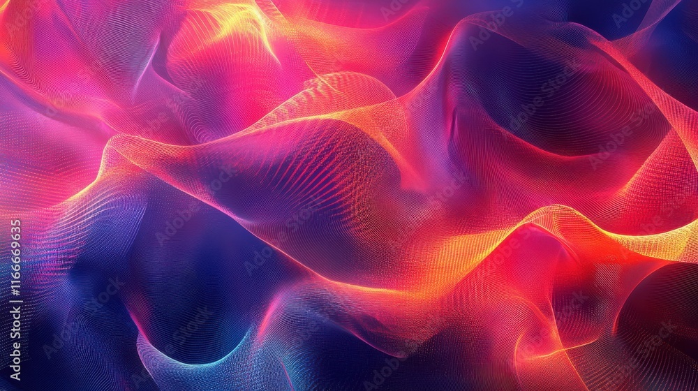 Poster digital graphic abstract background for technological processes, neural networks, digital data stora