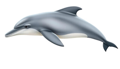 Fototapeta premium A high-quality, detailed illustration of a dolphin in a dynamic leap.