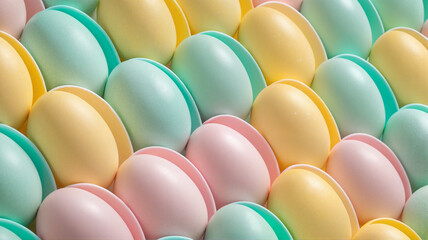 Pastel Easter eggs in seamless pattern