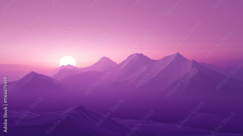 Poster purple gradient background with a clean and simple style.