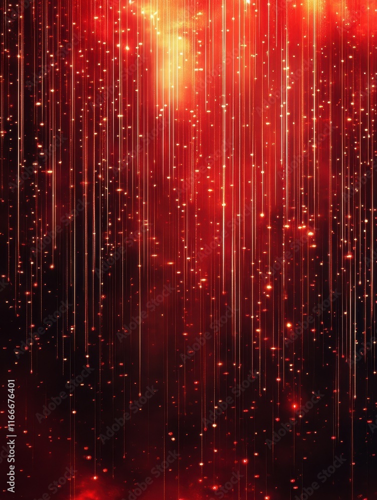 Poster abstract matrix red background