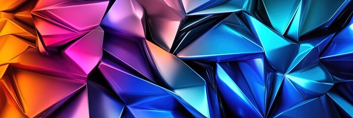 3D kaleidoscope of geometric colors