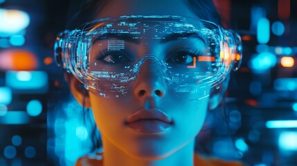 potrait Young woman working as a skilled worker in a high tech company