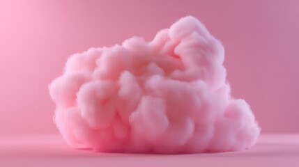 Isolated, Perfectly Pink Treat: Fluffy And Sugary