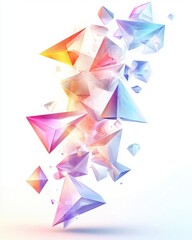 Abstract Pastel Geometric Shapes - Modern Minimalist Design