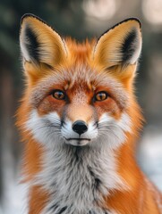 Naklejka premium Red Fox Face