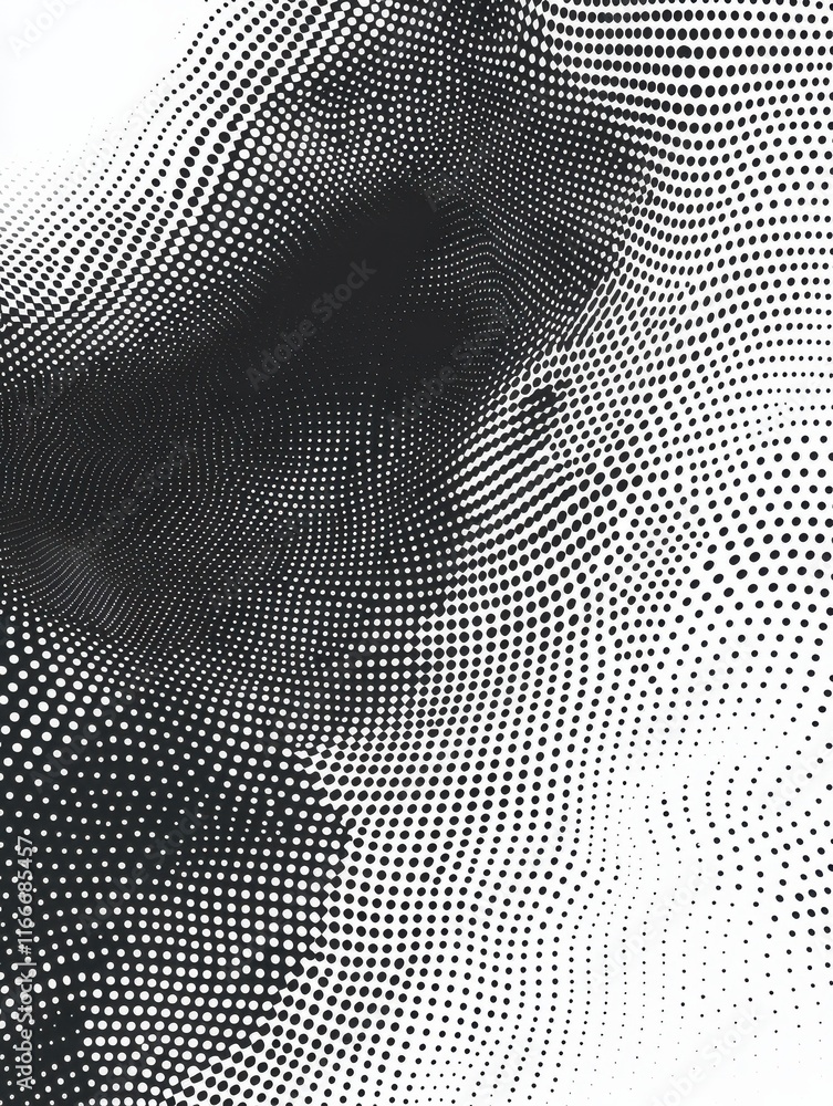 Poster abstract halftone dots. vector illustration . minimal geometric background. halftone dots pattern.