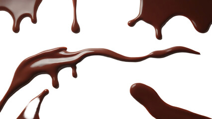 Melted Chocolate isolated on transparent background
