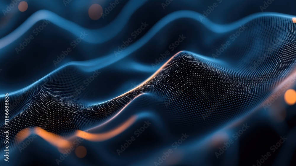 Poster blue technology dynamic abstract lines main visual kv background design