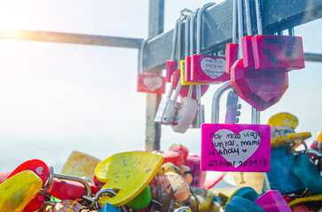 N Seoul Tower and Souvenir.YTN.Namsan Tower, is a communication and observation tower.Romantic couples items and unique souvenirs.november 2nd 2024.Seoul.