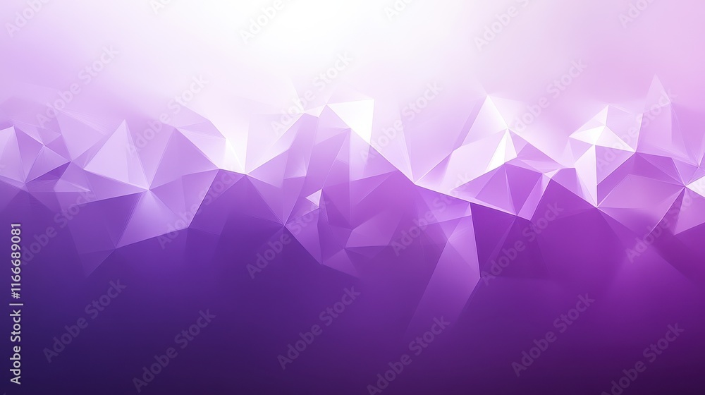 Poster vibrant purple abstract geometric low poly pattern background with striking triangular facets and