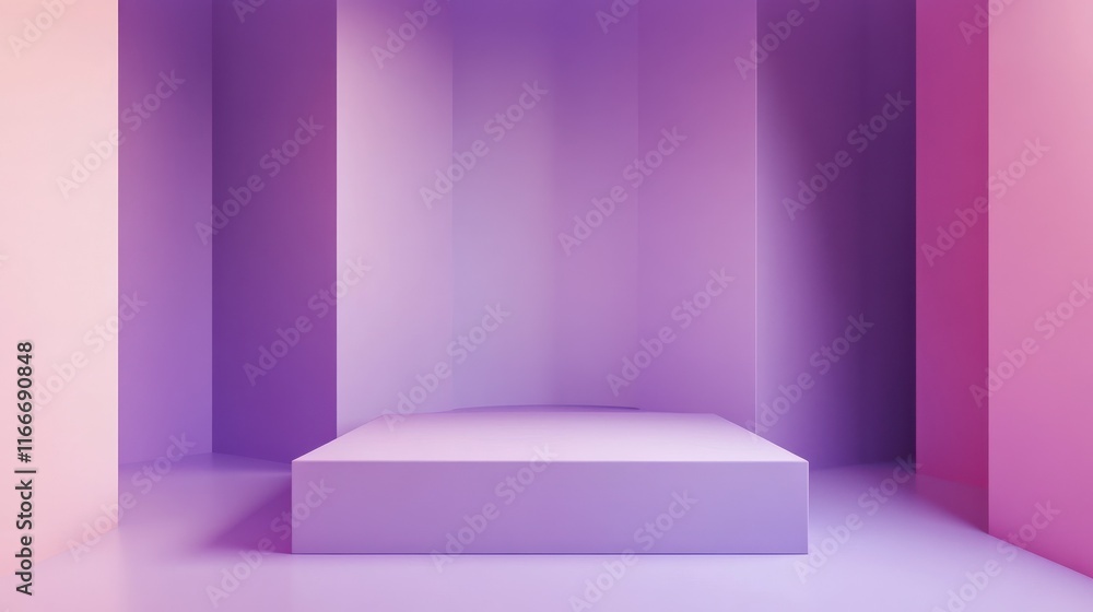 Aufkleber abstract empty light gradient purple studio room background for product.
