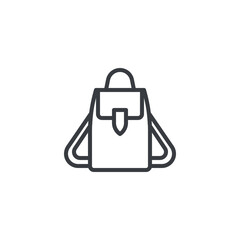 Backpack line icon