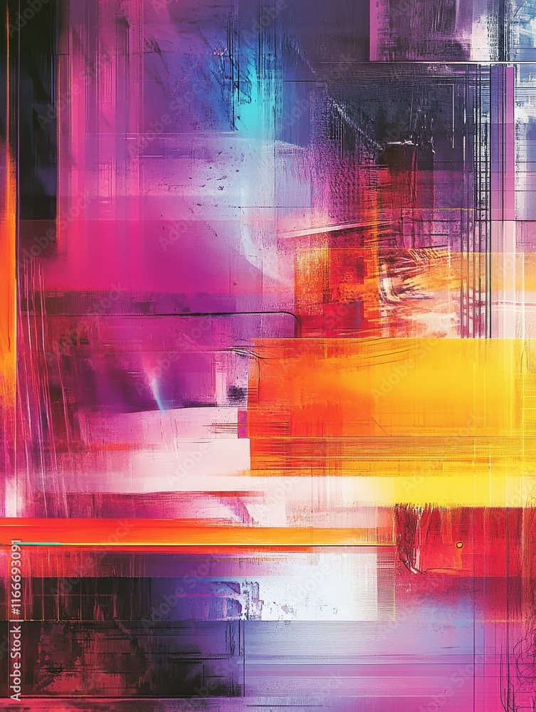 Poster an abstract technology background is a work of art that celebrates the beauty and complexity of tech