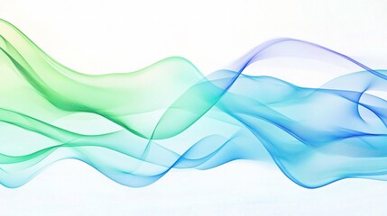 Obraz premium Abstract Digital Waves in Blue and Green Pattern for Design Use