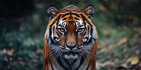 Fototapeta premium Tiger walking in grass