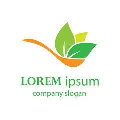 fresh and healthy vegetarian food logo design