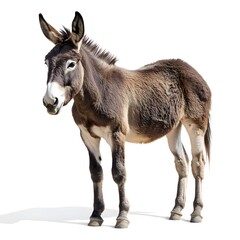 Dark Brown Donkey: A Serene Portrait in Natural Light