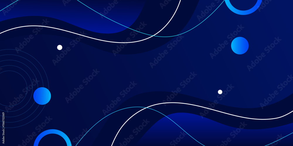 Poster abstract dynamic fluid modern colorful gradient blue curve background