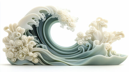 Discover the elegance of ocean-inspired sculptures with intricate wave designs, perfect for enhancing your modern home d?cor.