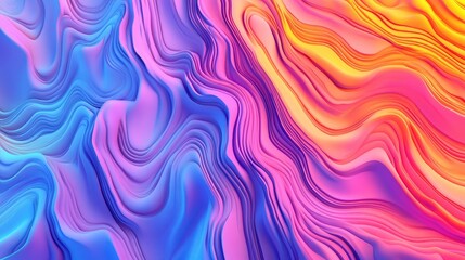 Fototapeta premium Pulsating data flow streams forming AI-inspired upward trends on a sleek futuristic gradient background.