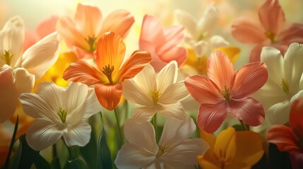 Obraz premium Close-up of bouquet of flowers