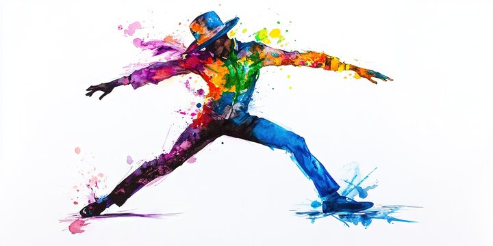 watercolor tap dancer 