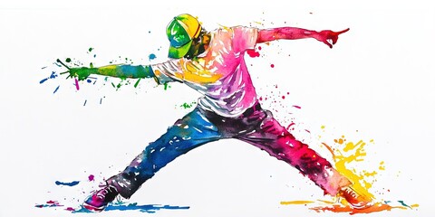 watercolor street dancer