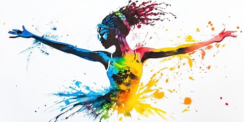 watercolor of ballerina dancer