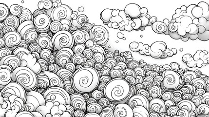 Abstract Swirling Cloudscape Artistic Design