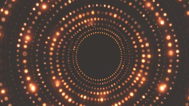 A Sleek Digital Artwork With a Black Background Showcasing a Central Circular Design of Radiant Silver Dots