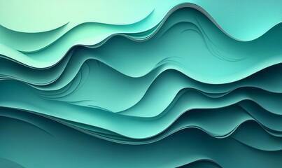 Fototapeta premium Glowing turquoise olive gradient background, subtle highlights texture, event flyer, minimalist style, Generative AI