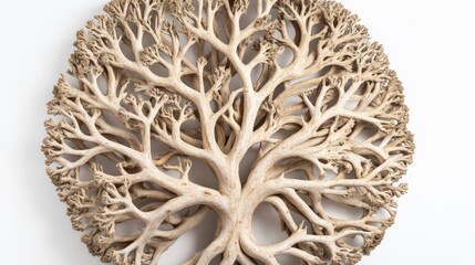 Detailed Coral Branches in Circular Arrangement Art