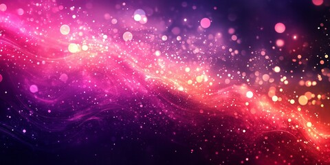 Fototapeta premium Glowing red violet gradient background, neon swirls texture, presentation slide, copy space available, Generative AI