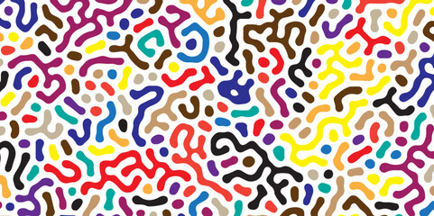 seamless pattern with stripes turring pattern colorful floral texture background.