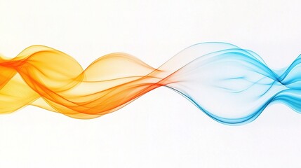 Flow State: Abstract Blue and Orange Waves