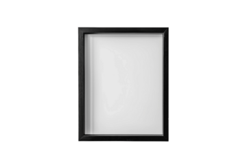 Sleek Minimalist Black Frame Isolated on Transparent Background