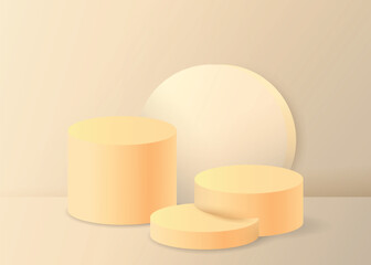 Peach podium template for advertisment and product replacement