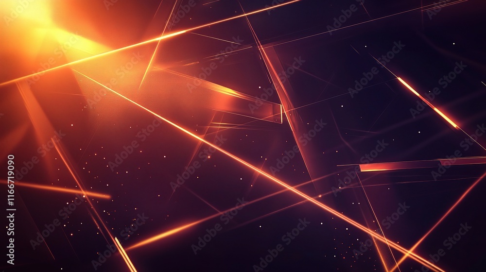 Poster futuristic abstract tech background with glowing lines and light effects
