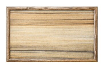 wooden square board isolated on white