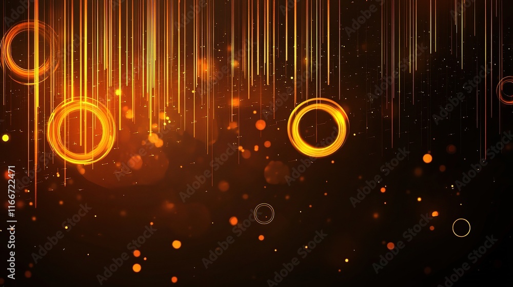 Poster abstract background design with futuristic lines and circles