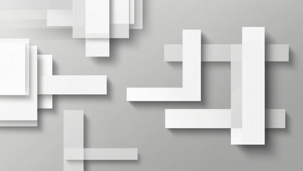 Abstract Composition of Geometric Shapes and Layers.