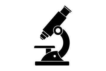 microscope silhouette vector illustration white background