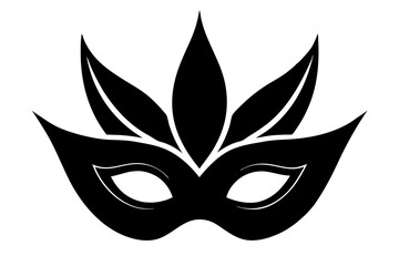 carnival mask silhouette Vector  