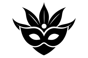 carnival mask silhouette Vector  