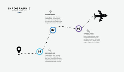 Obraz premium Infographic design template. Creative concept with 3 steps.